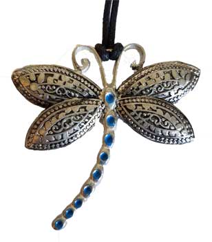 Dragonfly with Blue tail amulet