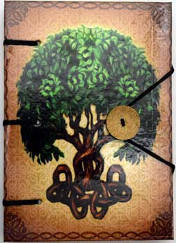 Brigid Ashwood Tree of Life journal 4 1/2" x 6 1/2" handmade parchment