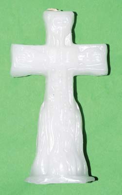 4 1/2" Crucifix White candle