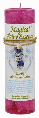 Love Pillar Candle with Fairy Dust