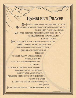 Rambler's Prayer