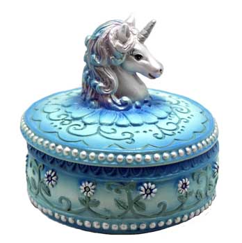 3 1/2" Blue Unicorn box