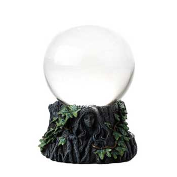 100mm Maiden, Mother Crone with Clear crystal ball