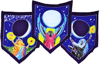 Triple Moon Goddess Prayer Flags