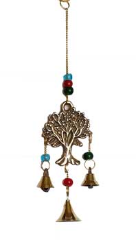 9" Tree of Life brass chime