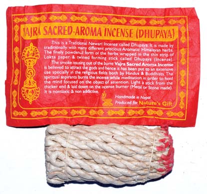 Vajra Sacred Tibetan rope incense 35 ropes