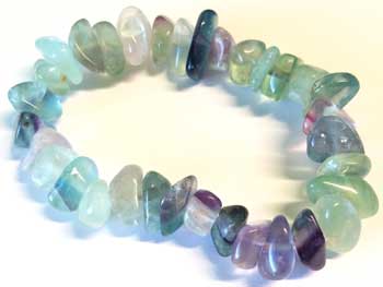 Fluorite gemstone bracelet stretch