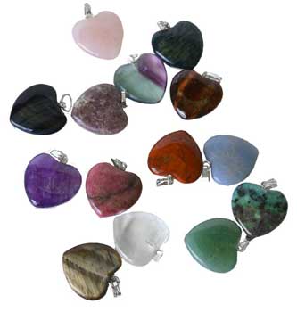 3/4" (20mm) various Stones heart