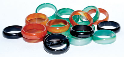 6mm Rounded Agate Rings 20/bag