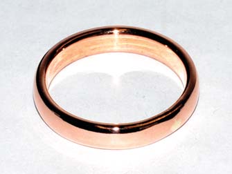 4mm Dome Band size 10 copper