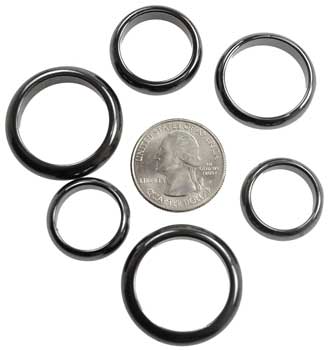 6mm Hematite rings 50/bag