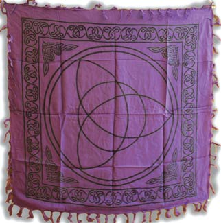 Purple Triquetra altar/ tarot cloth