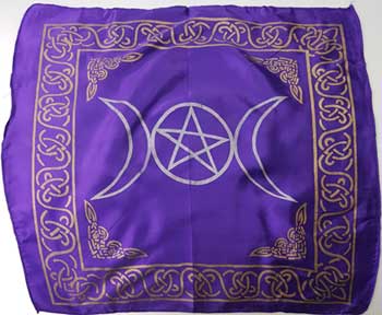 18"x18" Purple rayon Triple Moon cloth