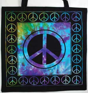 Peace Sign Tote Bag - Click Image to Close