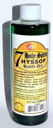 8oz 7 Holy Spirit Hyssop bath