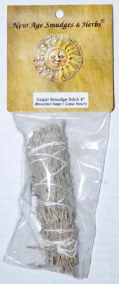 4" Sage & Copal smudge stick