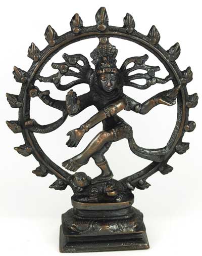 Antiqued Bronze Shiva Dancing 6"