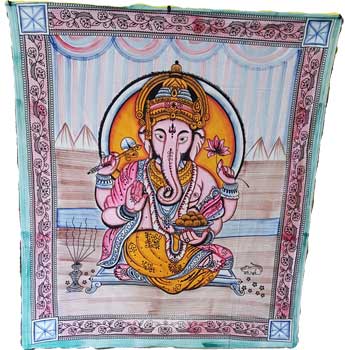 84" x 96" Ganesh tapestry